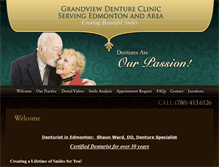 Tablet Screenshot of grandviewdentureclinic.com